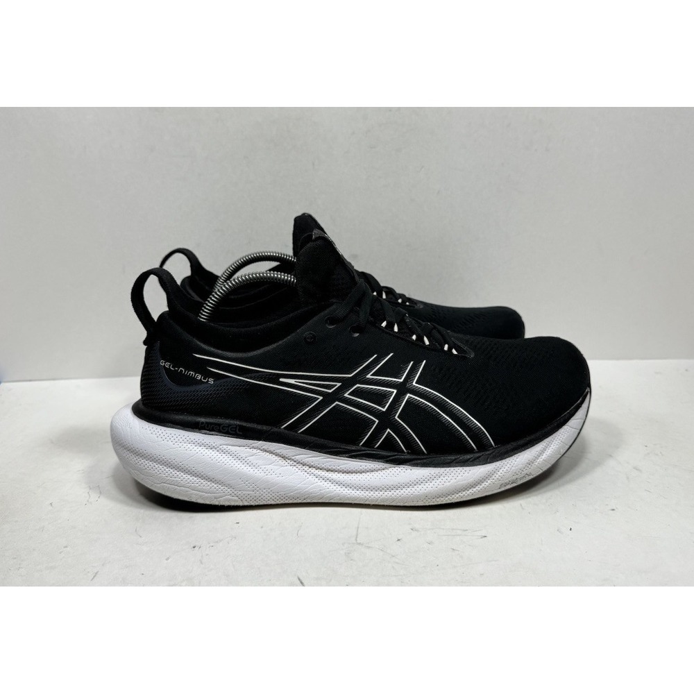 Asics Gel Nimbus 25 - Black / white - wide